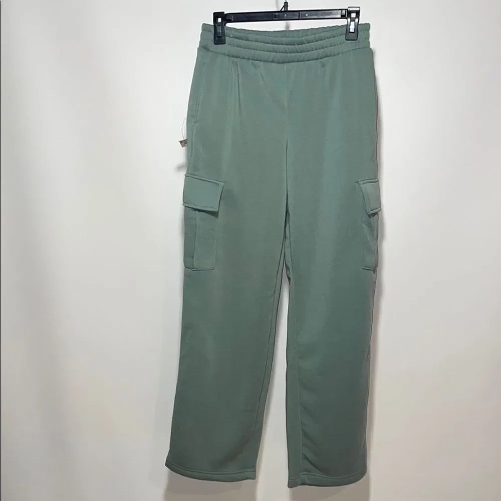 Green Cargo Track Pants